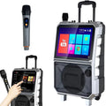 Portable Wi-Fi+Bt Loud Audio Speaker System - 8In Woofer, 2-Way Dual Channel, 100W Loud Output, 14.1In Touchscreen Android/Ios Tablet DJ Sound Box, Smartphone-Compatible Music Party LCD Speaker