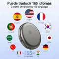 Wearable Instant Portable Electronic Learning Device - Compact Wireless Bluetooth AI Language Translator, 165-Language Tool, Spanish-English Practice Tutor, Accent Help, Wireless Earbuds for Travel & Daily Use
