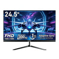 Gawfolk 24.5-Inch Edgeless Frameless Gaming Screen Monitor, 300Hz FHD 1080P PC Computer Monitor, 1Ms GTG, Adaptive Sync, 98% Srgb, 178° Wide View Angle, Built-In Speakers, HDMI & DP, VESA Wall Mountable, for Gamers