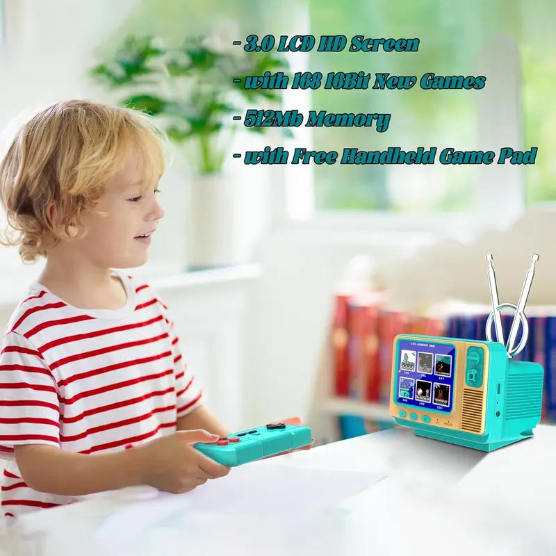 Retro Handheld Games Console with 308 Classic Games 3 Inch Screen Mini TV Video Games Player Support AV Output Electronic Games Xmas Gift for Boys Girls 4-12