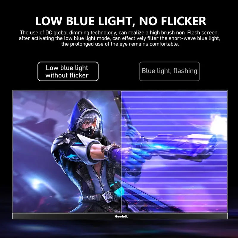 Gawfolk 24.5-Inch Edgeless Frameless Gaming Screen Monitor, 300Hz FHD 1080P PC Computer Monitor, 1Ms GTG, Adaptive Sync, 98% Srgb, 178° Wide View Angle, Built-In Speakers, HDMI & DP, VESA Wall Mountable, for Gamers