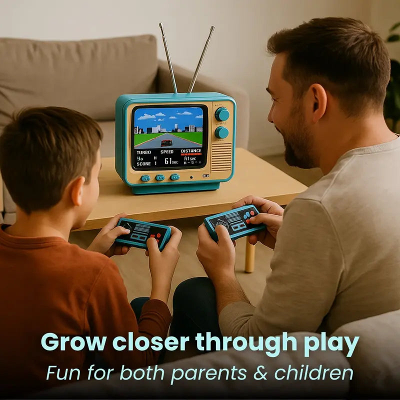 Retro Handheld Games Console with 308 Classic Games 3 Inch Screen Mini TV Video Games Player Support AV Output Electronic Games Xmas Gift for Boys Girls 4-12